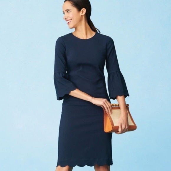J. McLaughin Elle Navy 3/4 dress SZ 6 - Picture 1 of 8